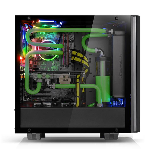 Thermaltake View 21 Tempered Glass Edition - black - window Datora korpuss