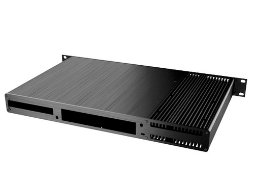 Akasa Galileo TU1 Thin-Mini-ITX 1U Gehause, OEM - black Datora korpuss