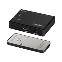 LogiLink Switch HDMI 3x1-Port, 1080p/60Hz, HDCP,CEC,RC,smal komutators