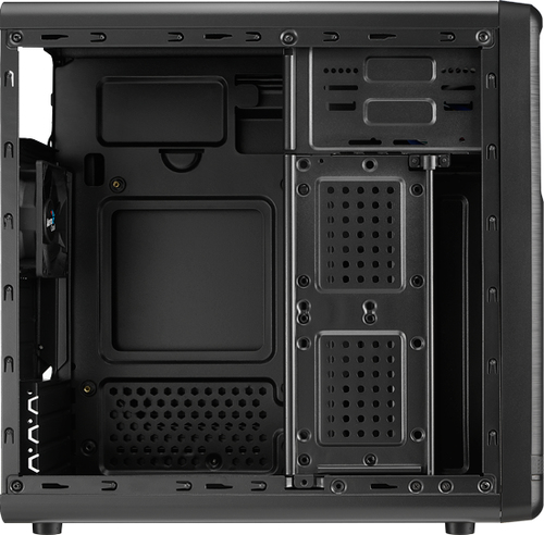 PC case AeroCool PGS QS-182 BLACK, USB3, Kensington Lock, bez Barošanas bloksa Datora korpuss