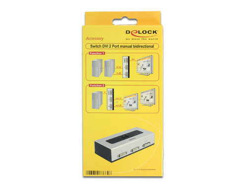 DELOCK 87664 Switch 2 port DVI manual bidirectional komutators