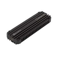 Silverstone MS12 M.2 SSD Gehause, USB 3.2 - schwarz Datora korpuss