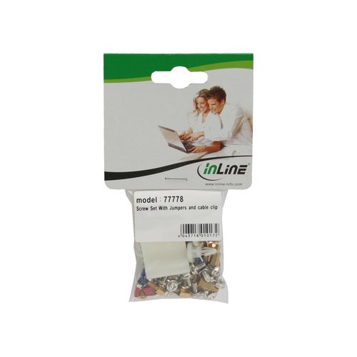 InLine - Screw set, with jumper, glue stick (77778) Datora korpuss