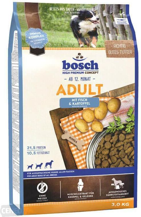 Bosch Tiernahrung Adult Fish & Potato 3kg 14363 (4015598013246) barība suņiem