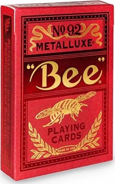 Bicycle Cards Bee Metalluxe red galda spēle