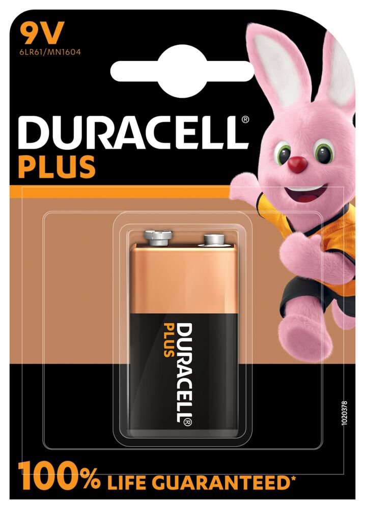 Duracell Plus MN1604 9V Alkaline 1 pc(s) Baterija