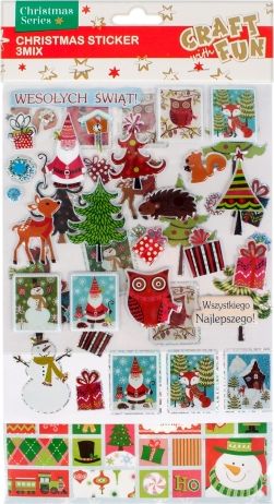 Craft with Fun CF OZDOBA BN NAKLEJKI 3MIX 16X29 12/288 18TC-162 (5902643699908)