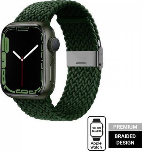 Crong Pasek pleciony Crong Wave Band do Apple Watch 42/44/45 mm zielony CRG-44WAV-GRN (5904310700344)