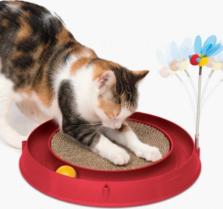 Catit Tor Catit Play'n Scratch z drapakiem, 4 x 36 x 39,5 cm, czerwony CH-0002 (022517430002) piederumi kaķiem