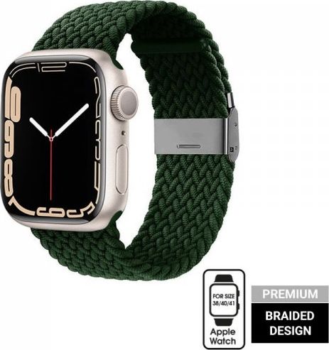 Crong Pasek pleciony Crong Wave Band do Apple Watch 38/40/41 mm zielony CRG-40WAV-GRN (5904310700689)