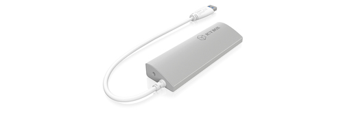 Icy Box 4x Port USB 3.0 Hub, Silver USB centrmezgli