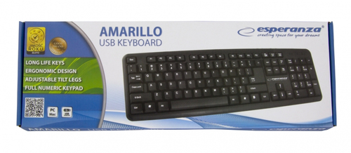 Esperanza EK134 keyboard USB Black klaviatūra