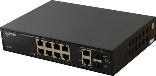 PULSAR SF108 network switch Managed Fast Ethernet (10/100) Power over Ethernet (PoE) Black komutators