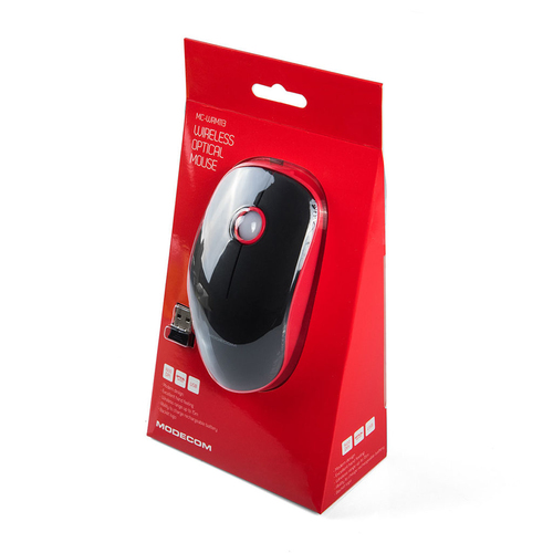 MODECOM Wireless Optical Mouse WRM113 Red-Black Datora pele