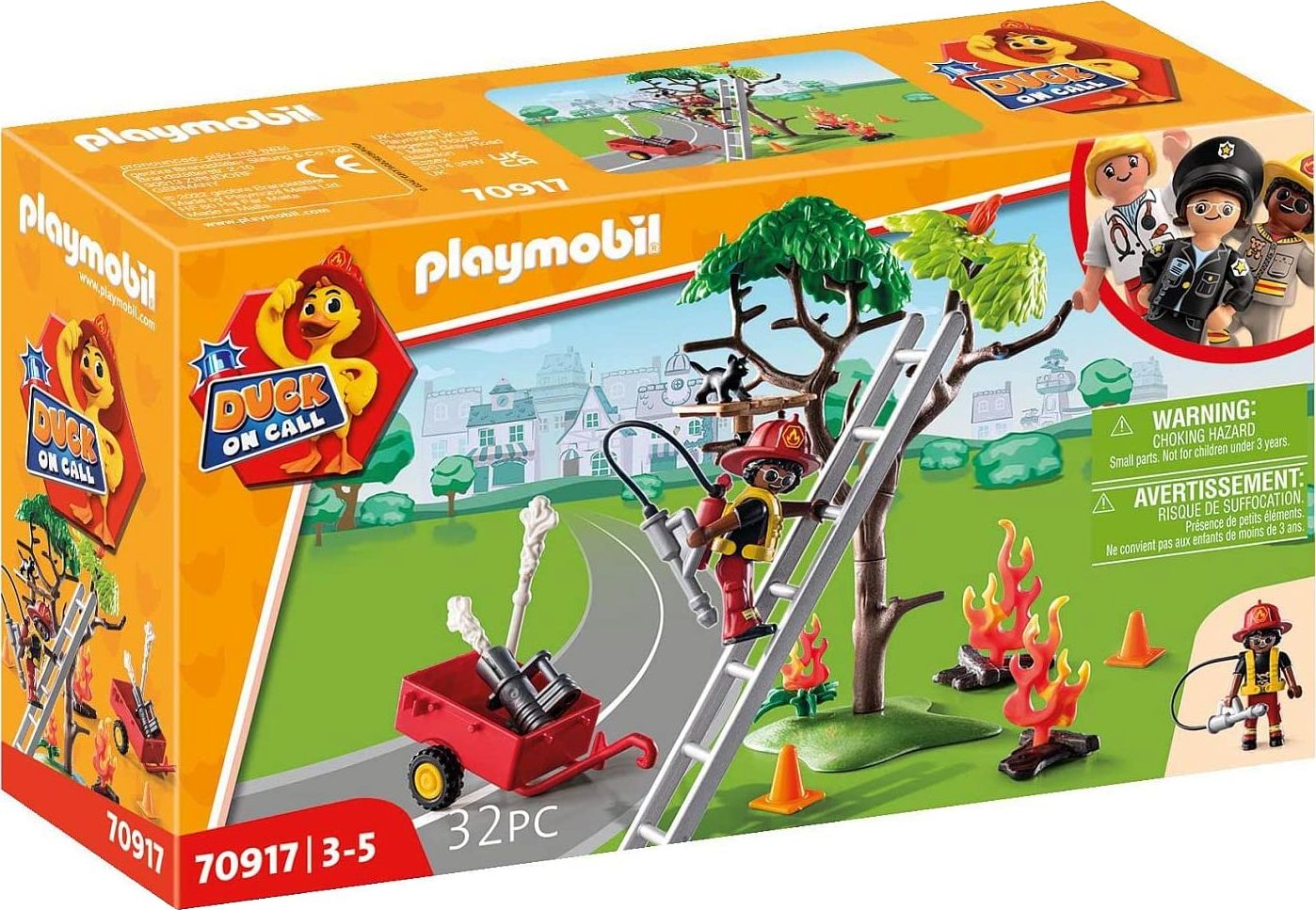 PLAYMOBIL 70917 DUCK ON CALL - fire brigade action. Save the cat!, construction toy konstruktors