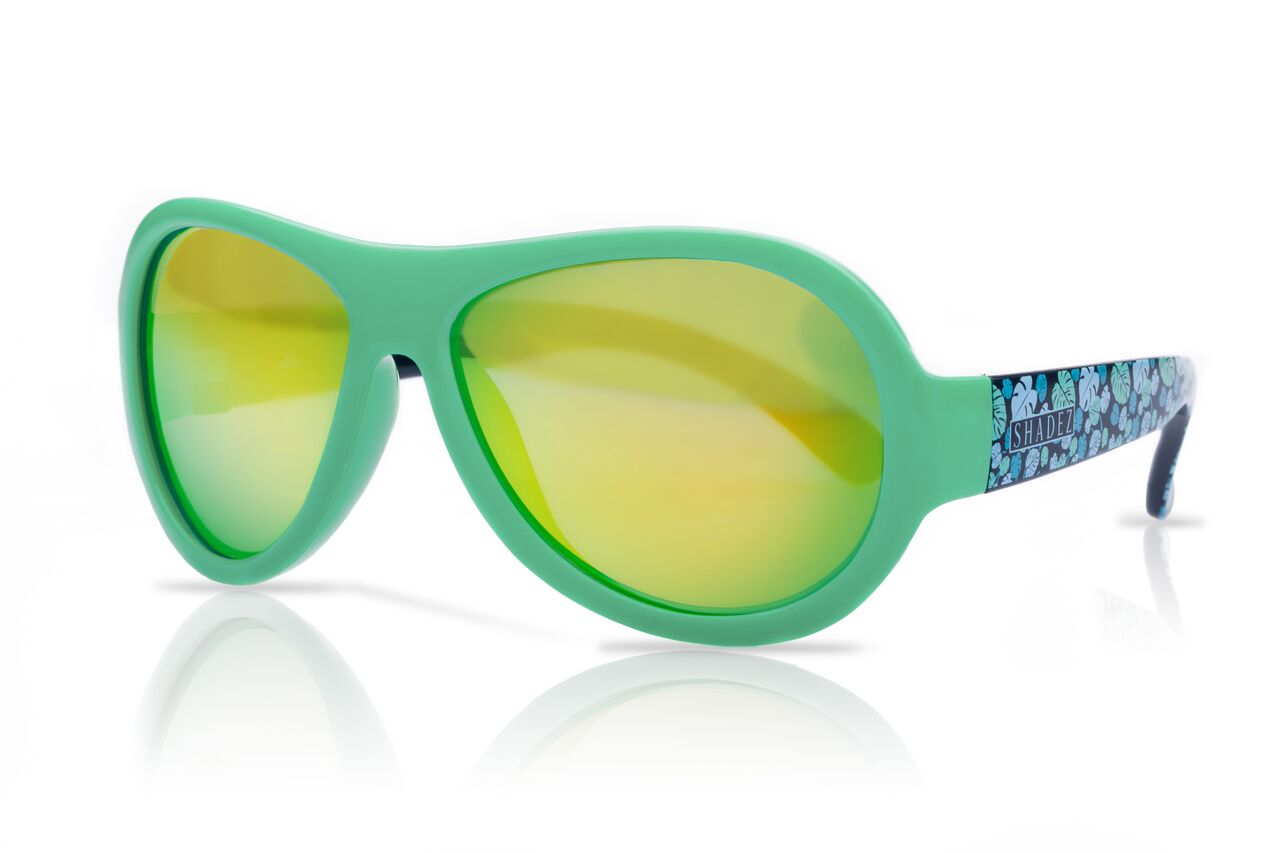 Akcija! SHADEZ Designer Leaf Print Green Junior bērnu saulesbrilles, 3-7 gadi SHZ 44 SHZ 44 (0738964555488) saulesbrilles