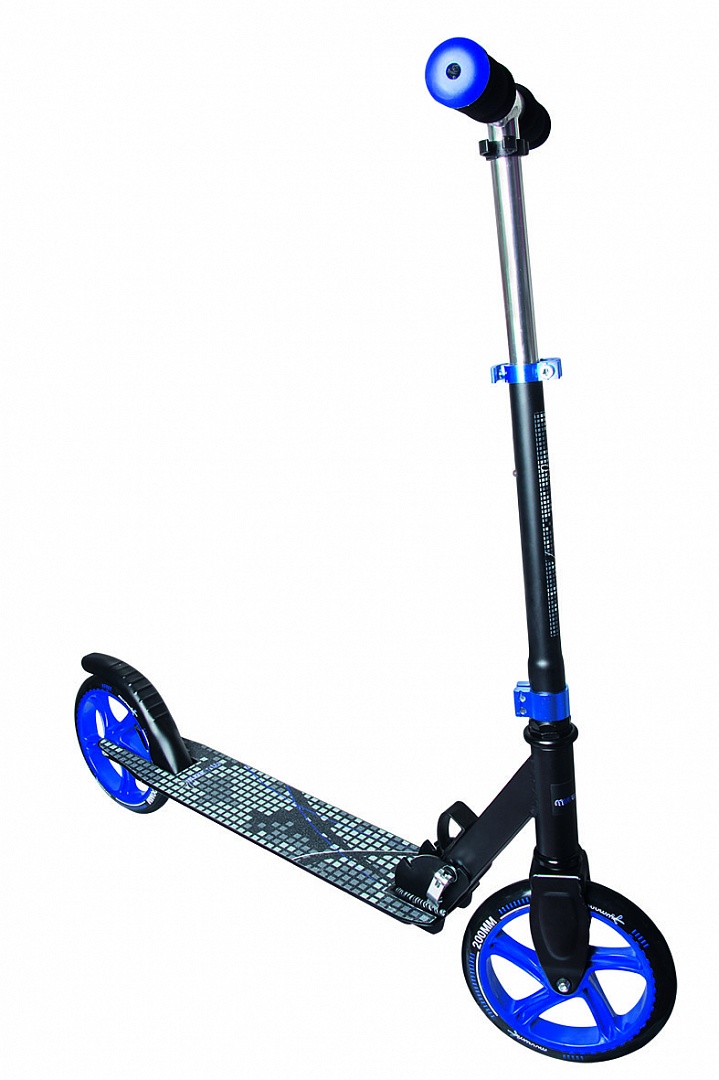 Muuwmi Aluminium Scooter skrejritenis 200 mm, melns/zils AU 461 Skrejriteņi