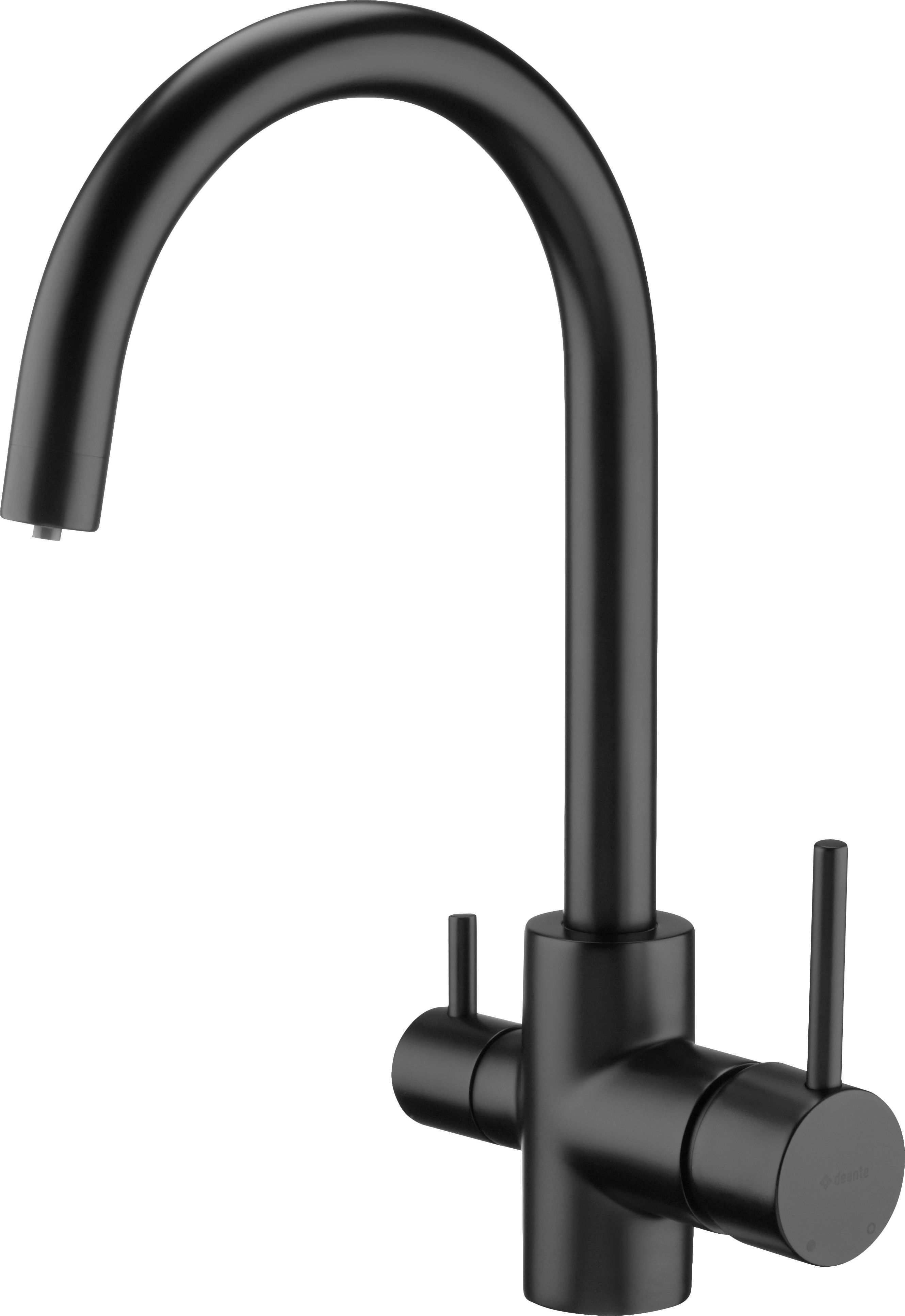 Kitchen mixer Deante Deante standing black matt (BCH_N64M) jaucējkrāns