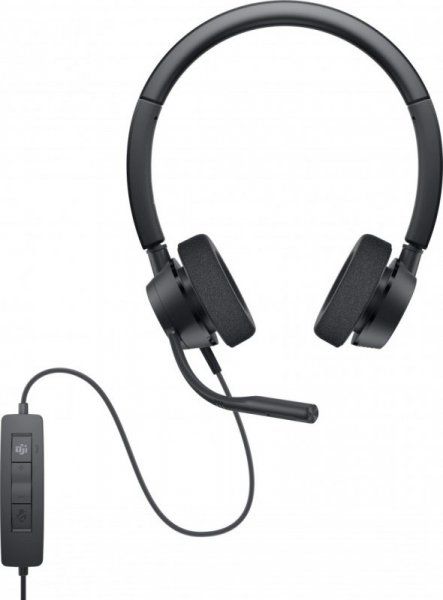 DELL WH3022 Headset Wired Head-band Office/Call center Black austiņas