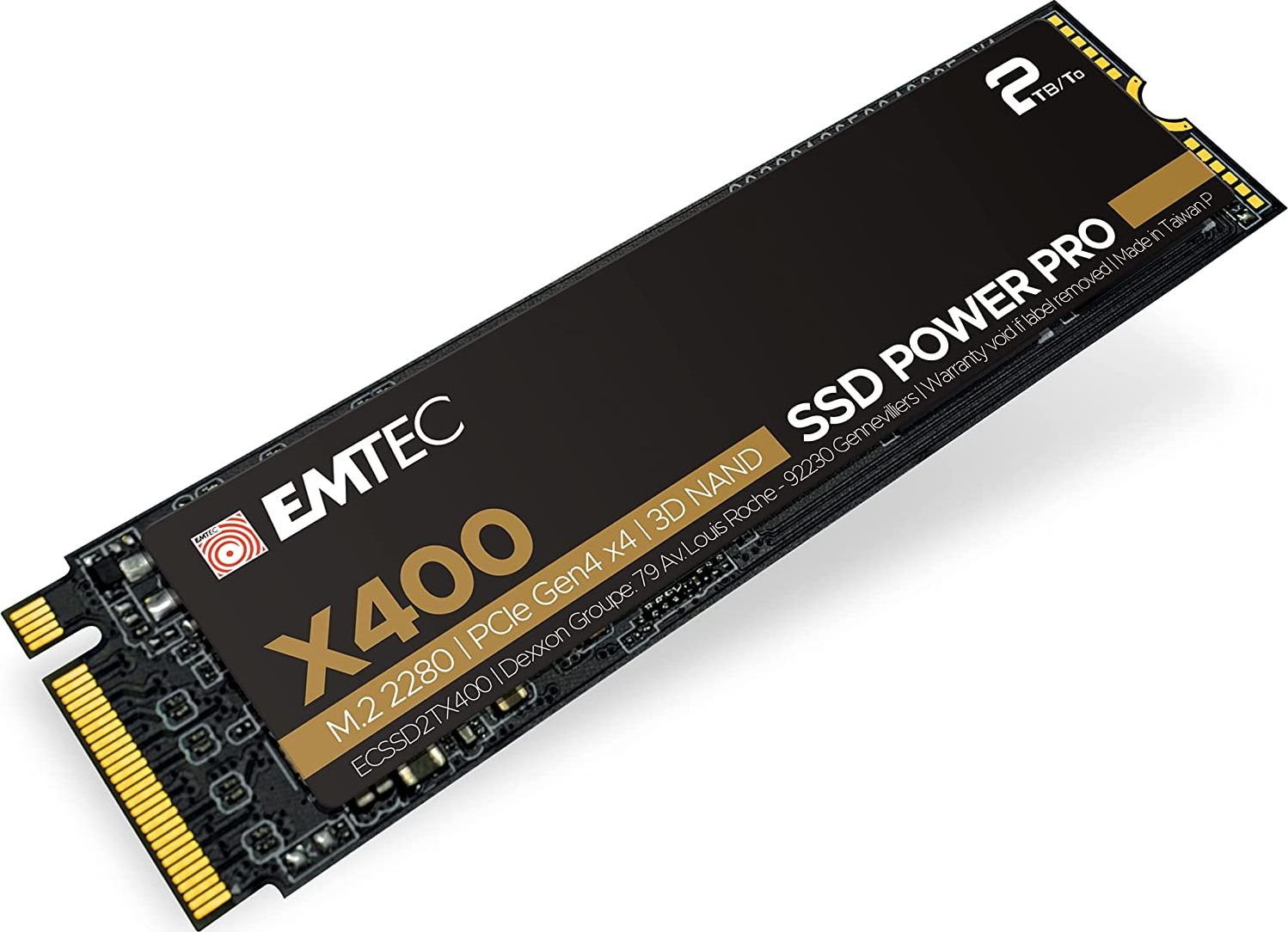 Emtec SSD 2TB 5200/3800 X400 PCIe4 M.2 - ECSSD2TX400 SSD disks