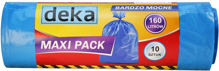 Deka Worki bardzo mocne Maxi Pack 160L niebieskie 10szt. (D-300-0102) D-300-0102 (5908235752587) atkritumu tvertne