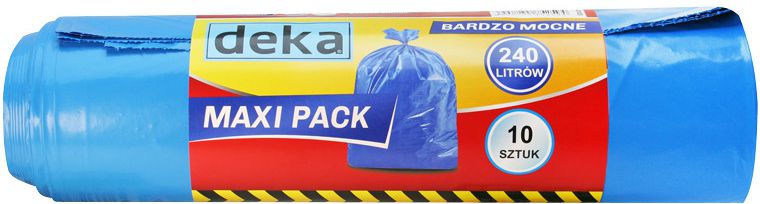 Deka Worki Maxi Pack bardzo mocne 240L niebieskie 10szt. (D-300-0103) D-300-0103 (5908235752594) atkritumu tvertne