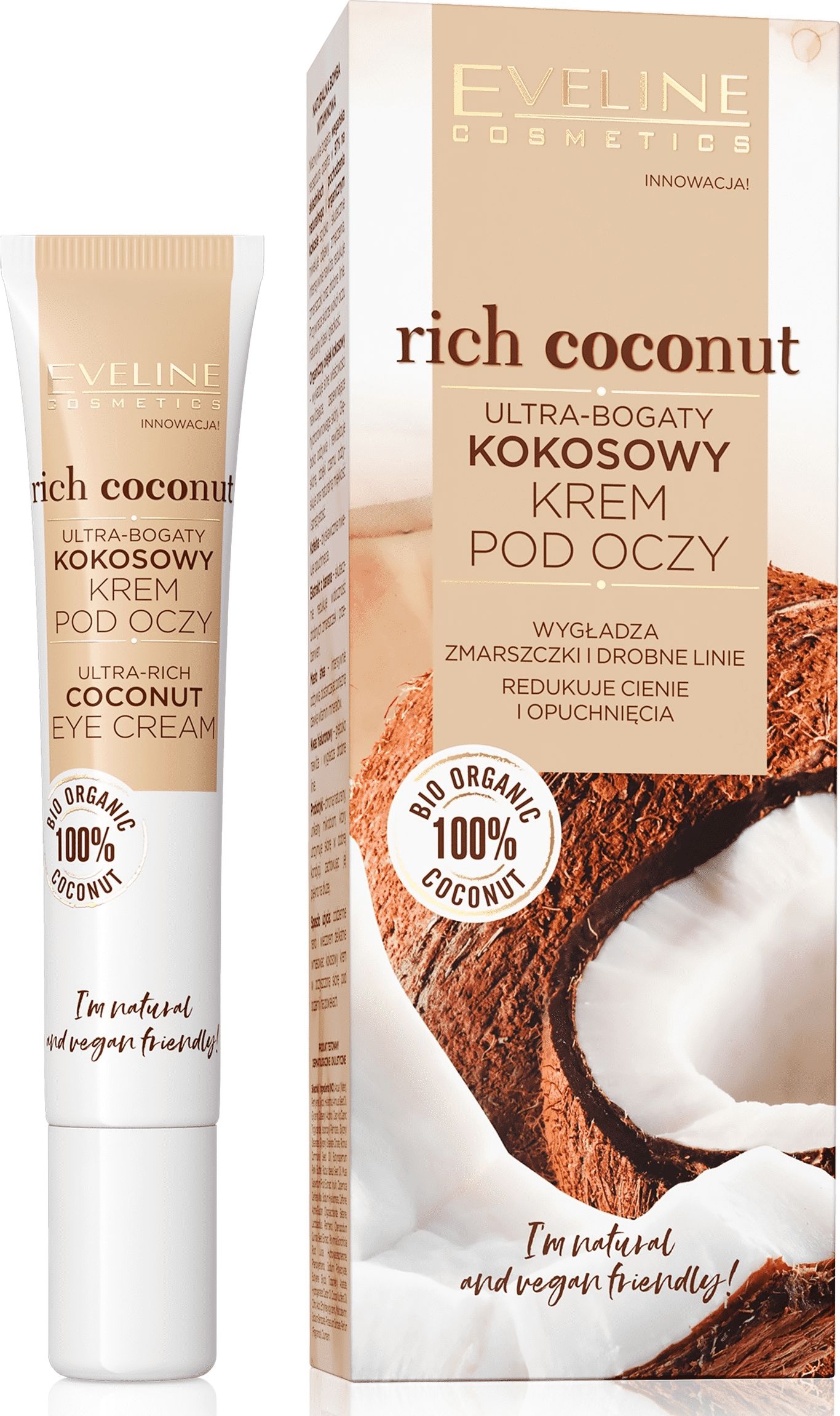 Eveline Rich Coconut kokosowy krem pod oczy ultra-bogaty 15ml 0830232 (5903416030232) ēnas