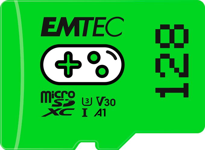 Emtec mSD 128GB UHSI U3 V30 A1 Gaming atmiņas karte