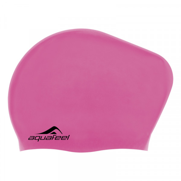 Aquafeel silikona peldcepure gariem matiem, roza