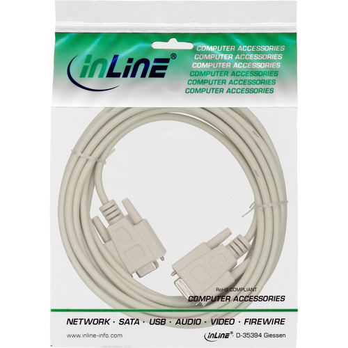  InLine Kabel Null Modem DB9 zenski - zenski 2m (12222) kabelis video, audio