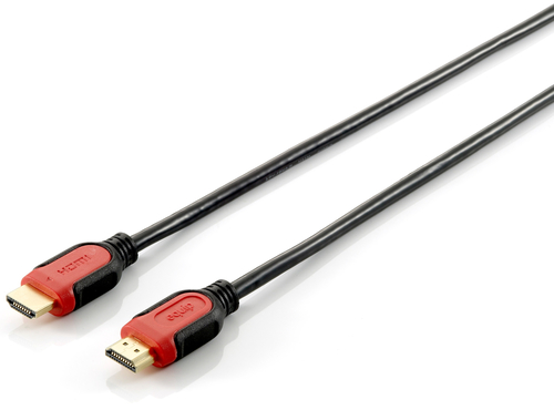Equip cable HDMI-HDMI 1M V1.4 GOLD, black kabelis video, audio