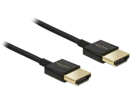 DeLOCK HDMI/HDMI, 2 m HDMI cable HDMI Type A (Standard) Black kabelis video, audio