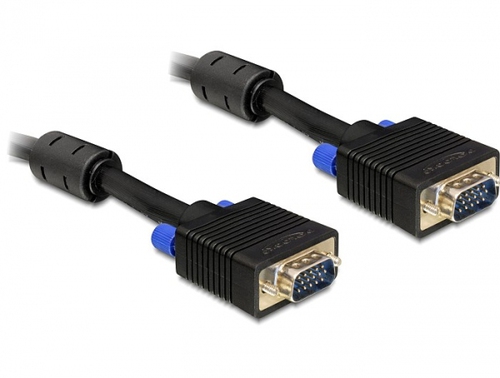 Delock VGA HD15M/HD15M dual-shielded w/2*ferrite core 20m cable kabelis video, audio
