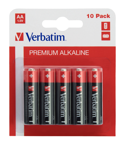 Verbatim Alkaline battery LR6 (AA)(10pcs blister) Baterija