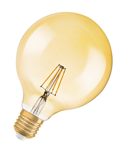 Osram Ledvance Vintage 1906 led cl globe125  fil gold 55 non-dim  7w/825 e27 apgaismes ķermenis