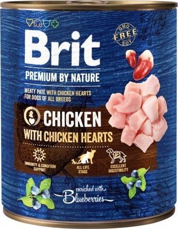 Brit Brit Premium By Nature Chicken & Hearts puszka 800g 104-100407 (8595602538546) barība suņiem