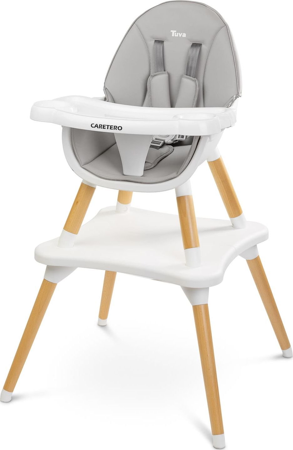 Krzeselko do karmienia Caretero Tuva szare (TERO-7706) bērnu barošanas krēsls