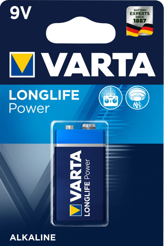 Varta Bateria LongLife Power 9V Block 50 szt. 9707056 Baterija