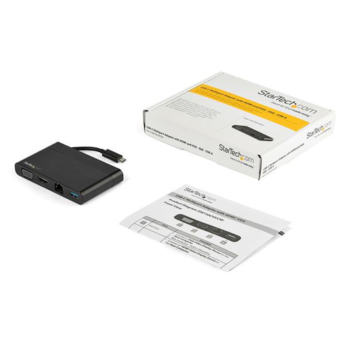 STARTECH USB-C ADAPTER WITH HDMI & VGA . Portatīvais dators