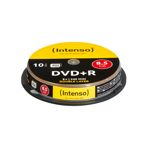 Intenso DVD+R 8.5GB, DL, 8x (10) 45725  4034303006922 matricas