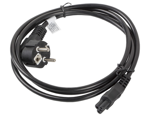 Laptop power cable (MIKI) IEC 7/7 - IEC 320 C5 1.8M VDE black kabelis datoram