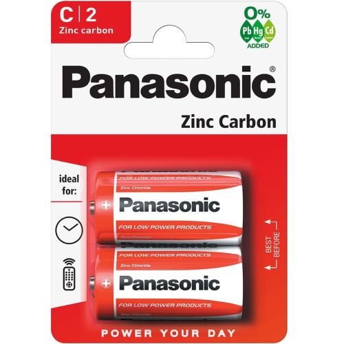 Panasonic R14-2BB (C) Blistera iepakojuma 2gb PANR14B2 (5410853032809) Baterija