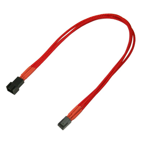 Nanoxia 3-Pin Molex extension cable 30cm red kabelis datoram