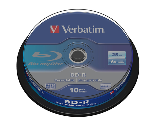 BluRay BD-R SINGLE LAYER Verbatim [ Spindle 10 | 25GB | 6x matricas