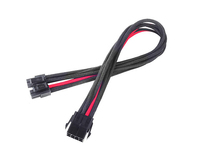 Silverstone EPS 8-Pin zu EPS/ATX 4+4-Pin Kabel, 300mm - black/ kabelis datoram