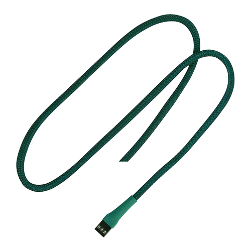 Nanoxia 3-Pin Molex extension cable 60cm green kabelis datoram