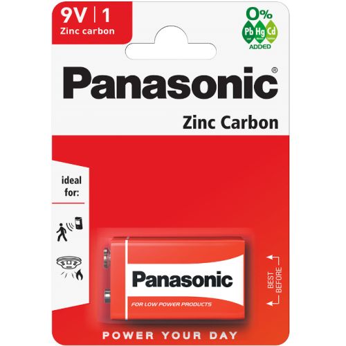 Panasonic 6F22-1BB (9V) Blistera iepakojuma 1gb PAN6F22B1 (5410853032892) Baterija