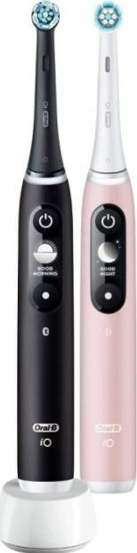 Szczoteczka Oral-B iO Series 6 Duo 2 szt. Pink/Black 4210201410157 (4210201410218) mutes higiēnai