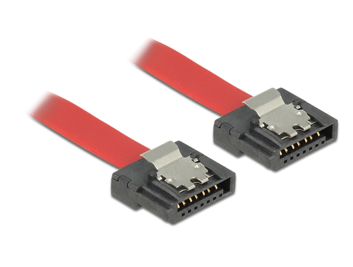 Delock Cable SATA FLEXI 6 Gb/s 30 cm red metal kabelis datoram