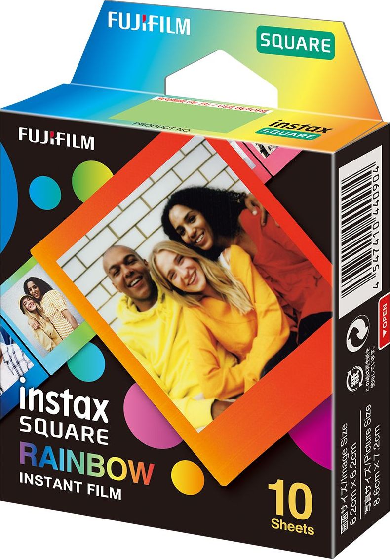 Fujifilm Instax Square Rainbow (10) Instant Film Quantity 10, 72 x 86 mm foto papīrs